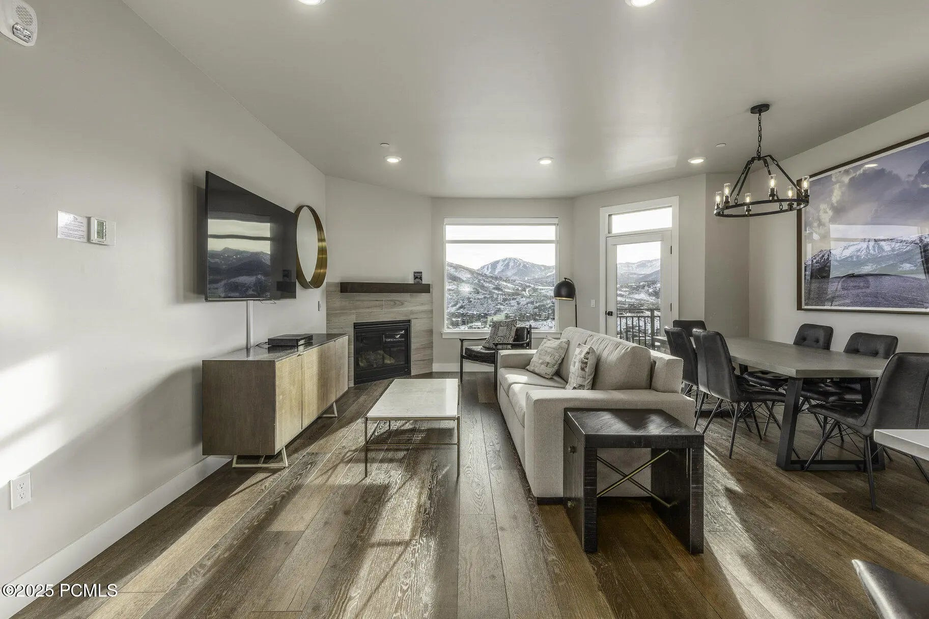 Modern kitchen with mountain views in a Black Rock Mountain Resort condo for sale, near Park City.