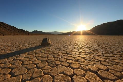 Rocks of Racetrack Playa in Death Valley