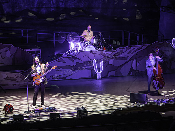 Image showing a mix of wide angle and short telephoto lens perspectives capturing the Lord Huron Red Rocks concert.