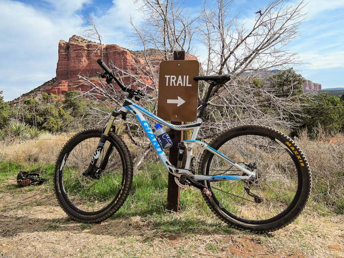 Mountain Bike on Bell Rock Pathway, Sedona, AZ, Popular with Hikers and Bikers