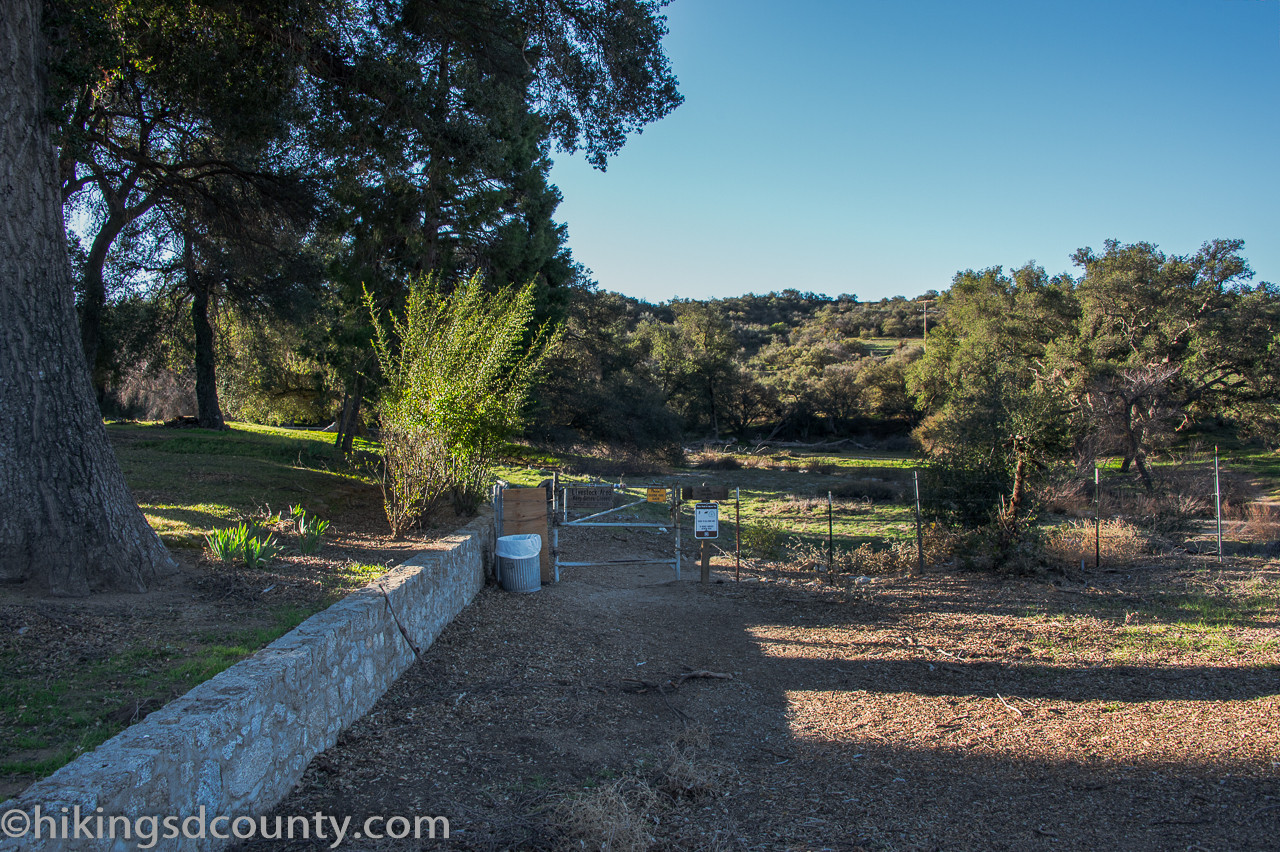 Metal gate at the start of the Pacific Crest Trail near Warner Springs