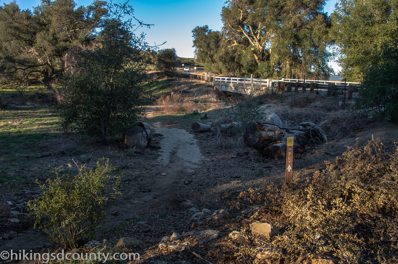 Entering the Eagle Rock hiking trail through a metal gate