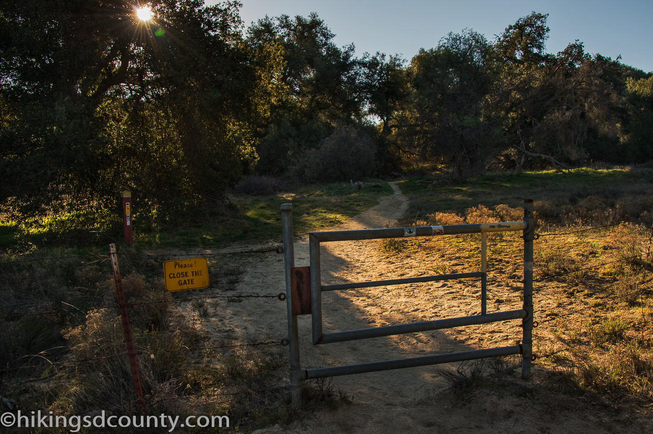 Gate along the Pacific Crest Trail to Eagle Rock, California