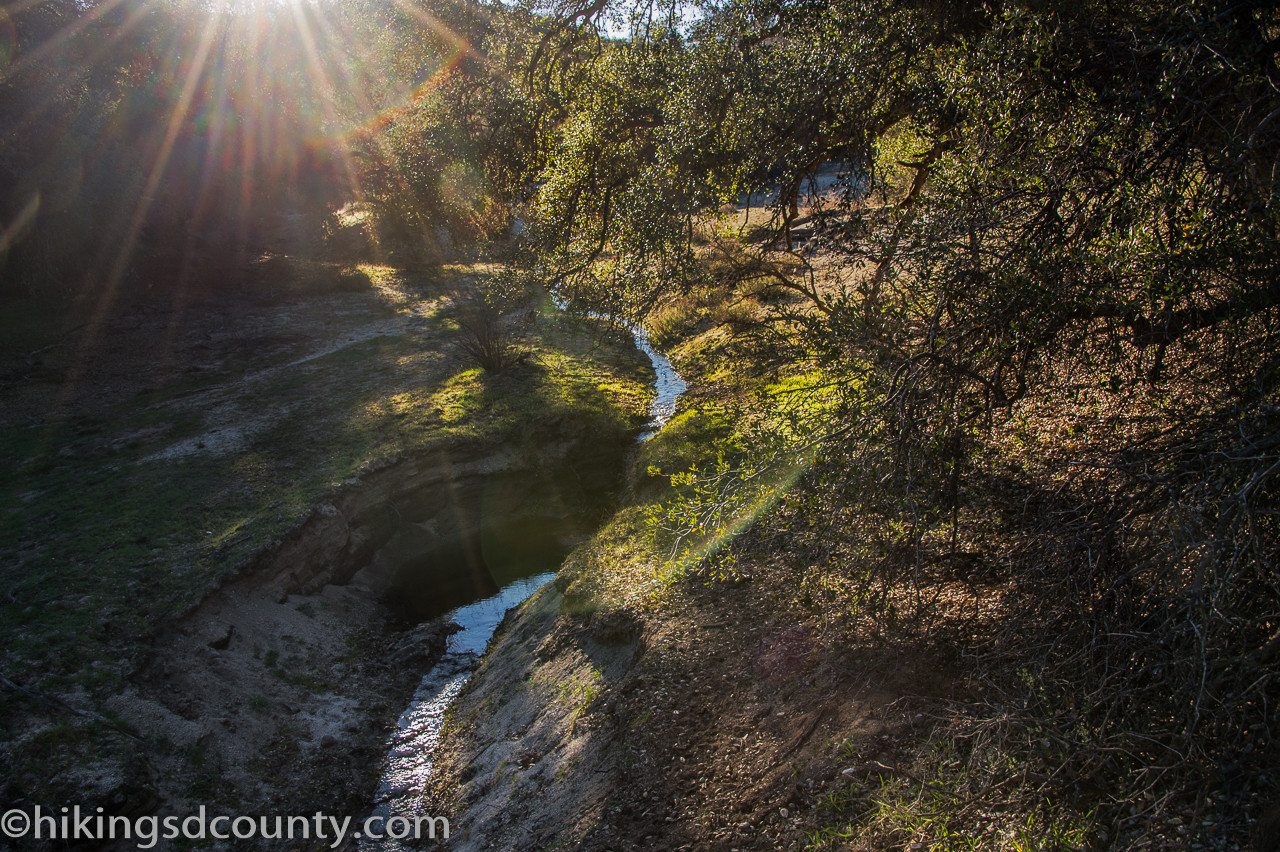 alt text: A picturesque view of Cañada Verde Creek along the Eagle Rock hiking trail.