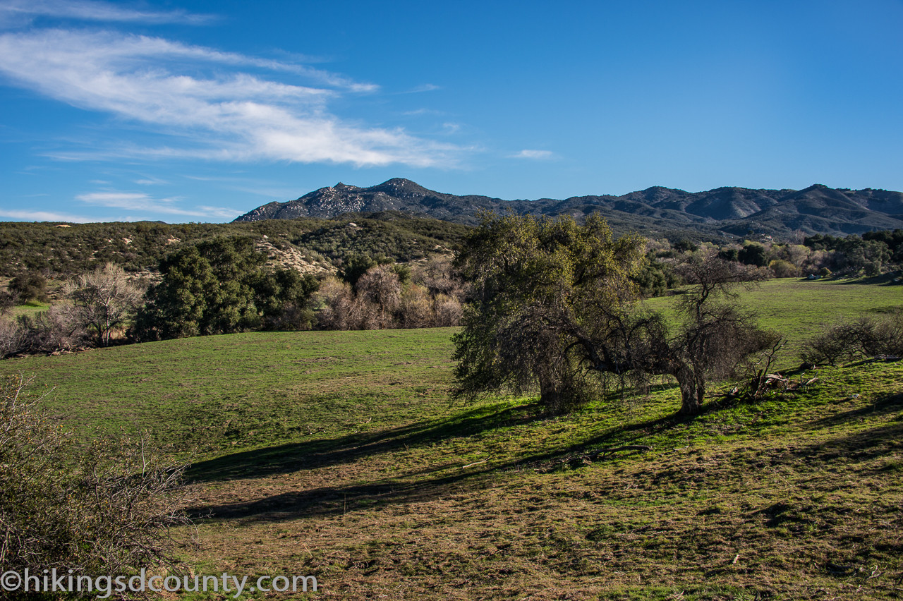 Open views and distant hills on the Pacific Crest Trail near Eagle Rock