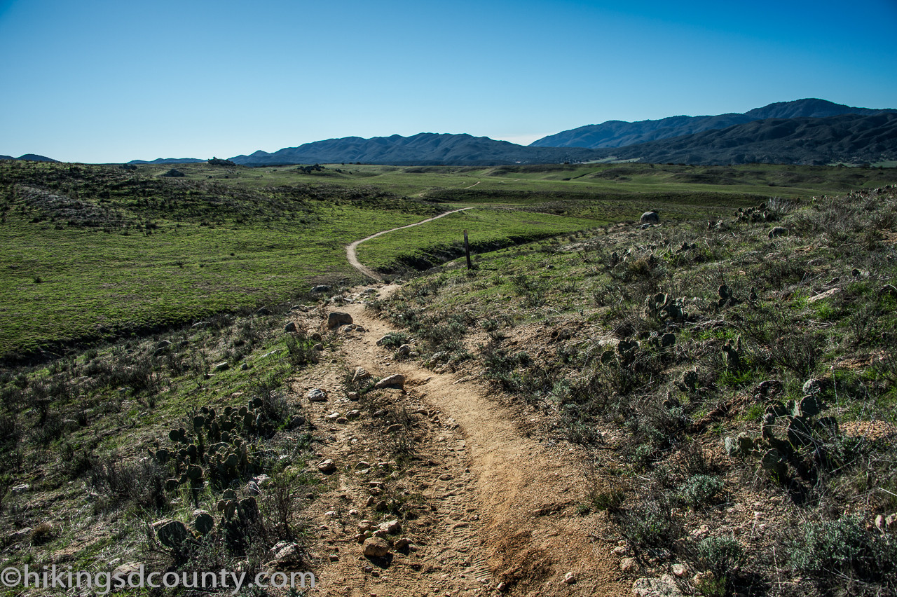 Open field section of the Eagle Rock hiking trail