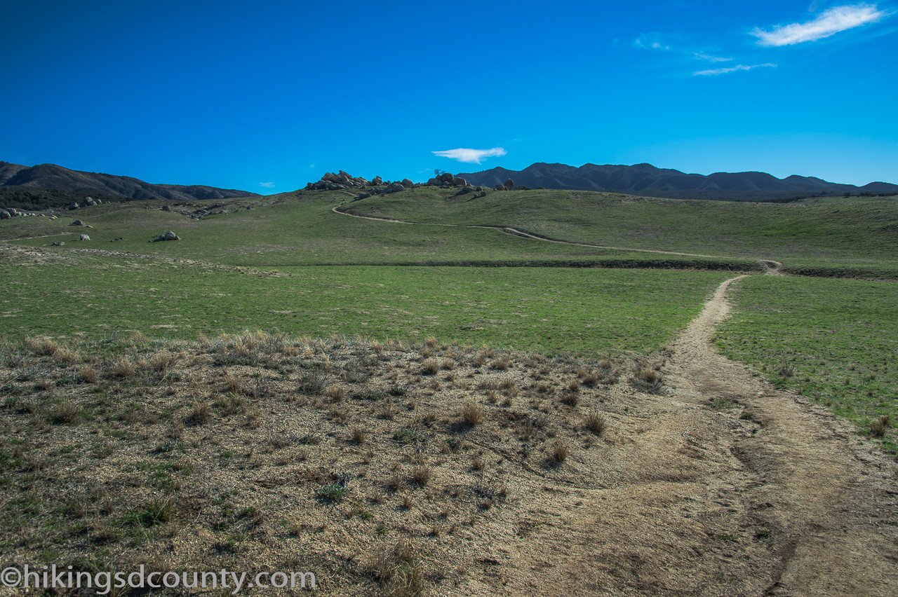 Distant view of Eagle Rock from the Pacific Crest Trail