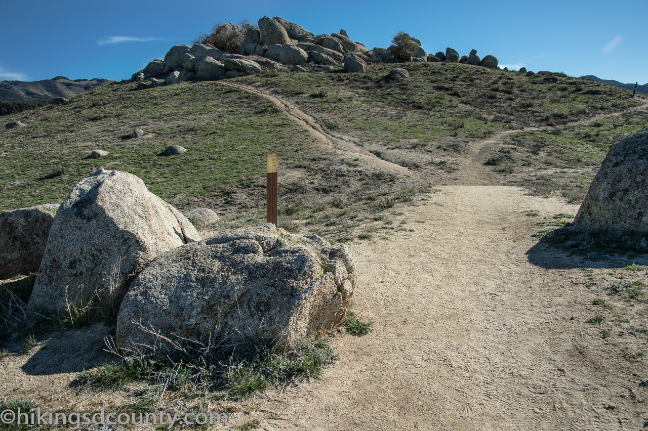 Turning onto the use trail towards Eagle Rock formation