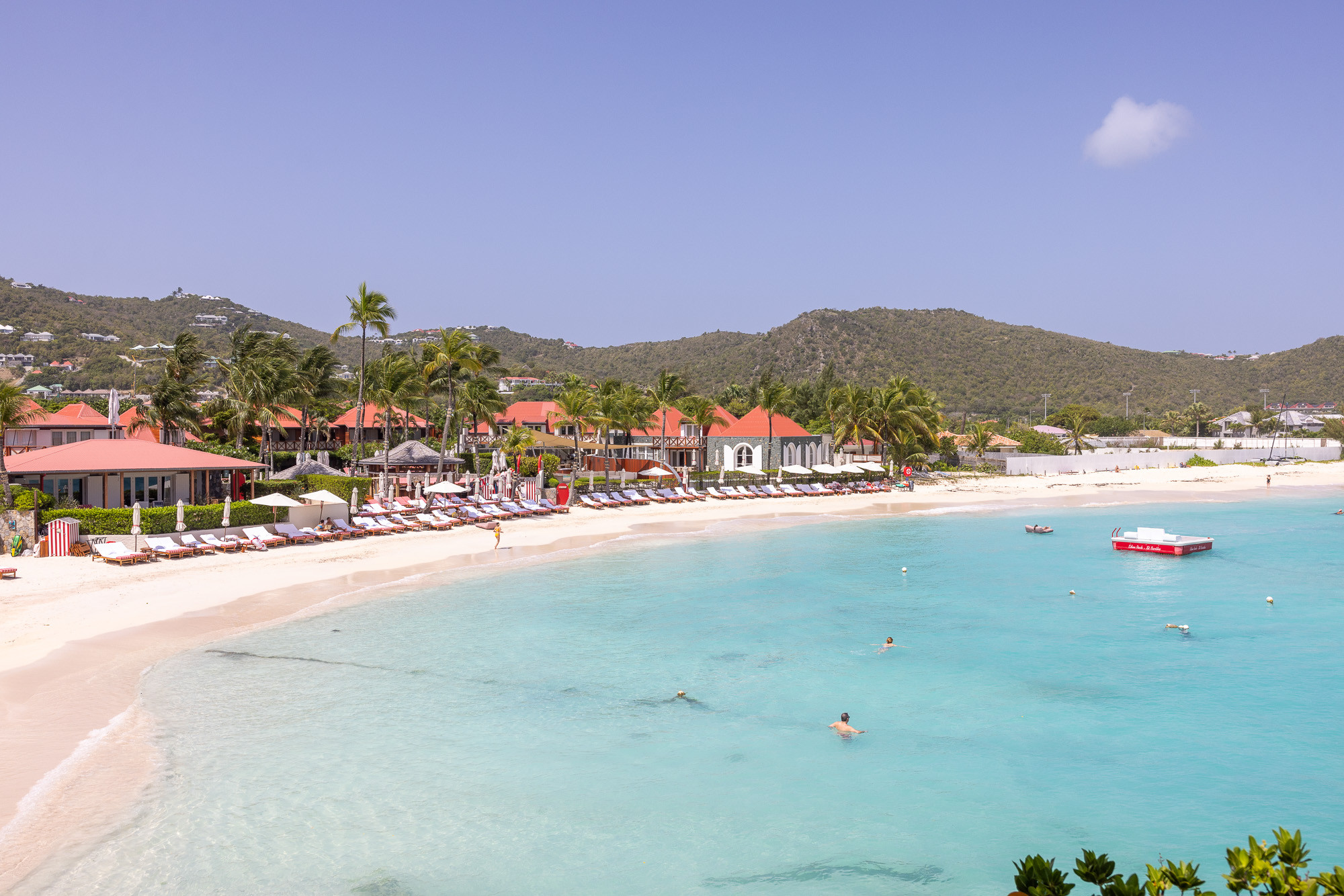 Eden Rock St Barts overlooking St Jean Bay.