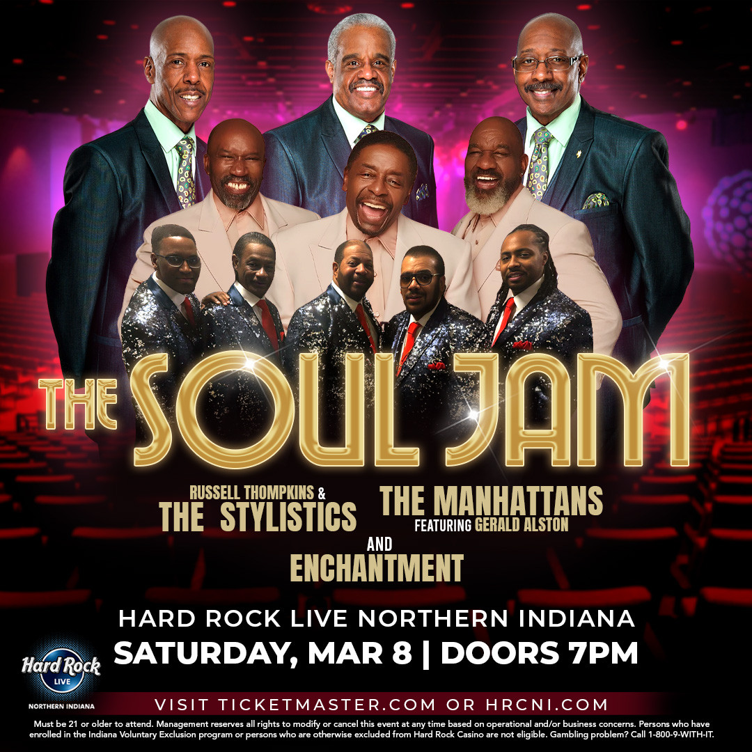 The Soul Jam featuring Russell Thompkins &amp; The Stylistics, The Manhattans featuring Gerald Alston &amp; Enchantment performing live.