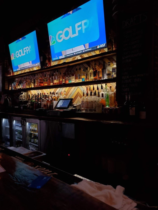 The bar area at Red Rock Tap + Grill