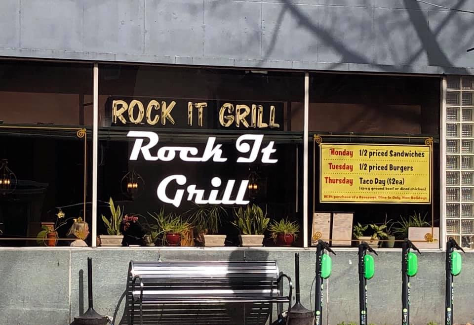 Rock It Grill interior with patrons