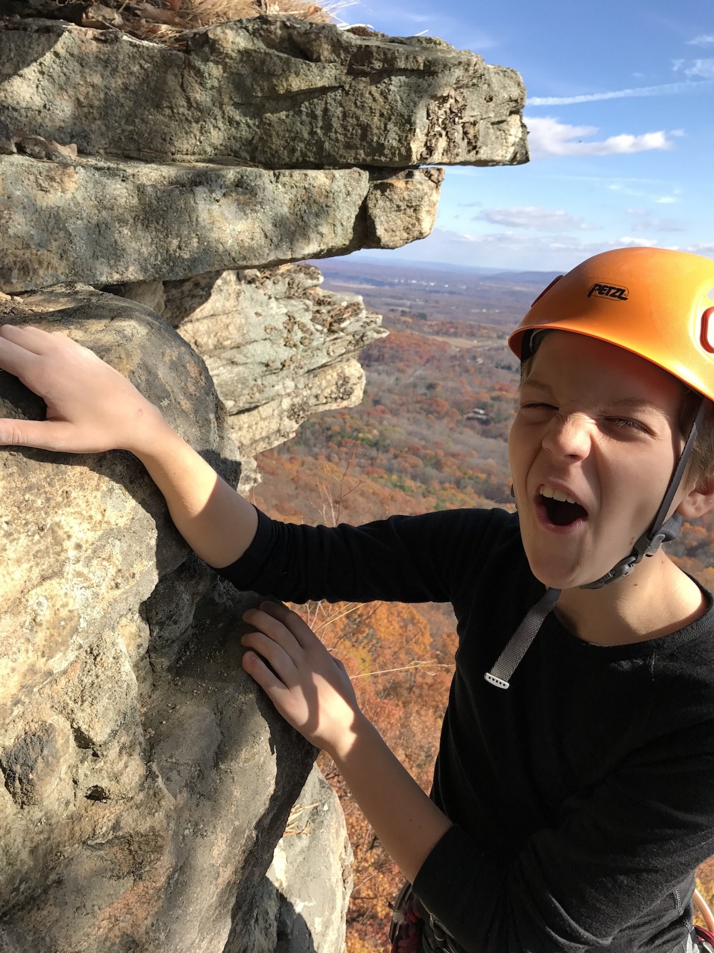 Rock climbing in The Gunks, a premier outdoor rock climbing destination near NYC.