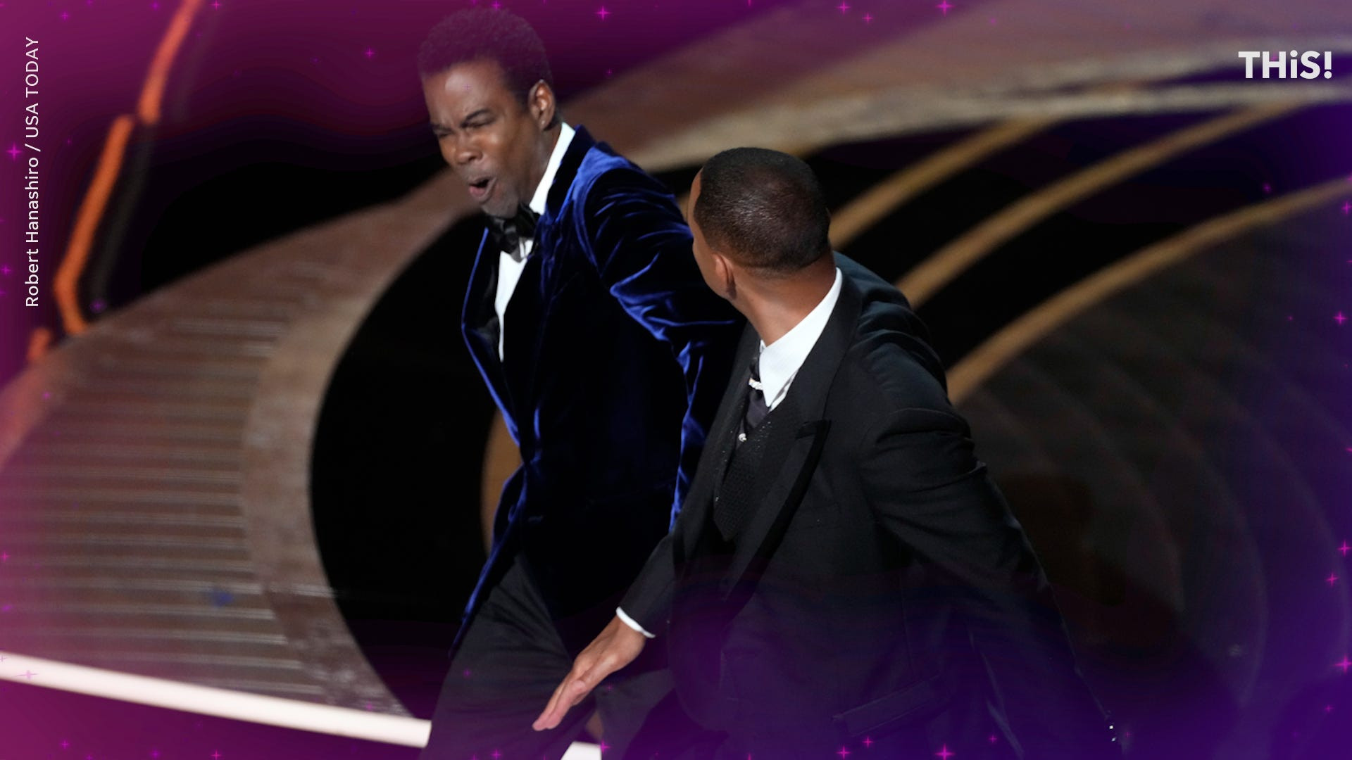 Will Smith slapping Chris Rock at the Oscars