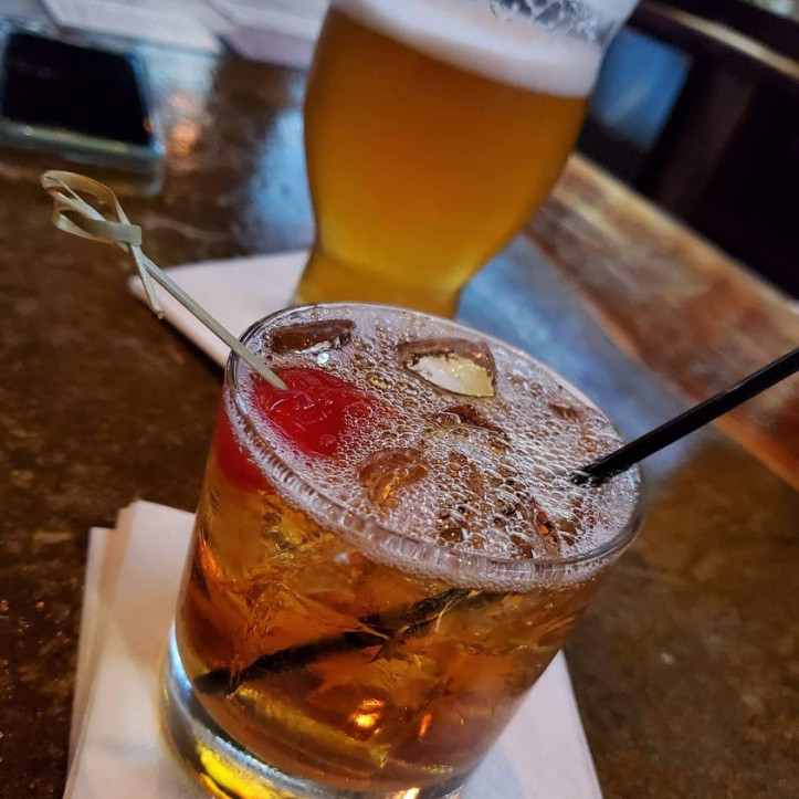 A Rumrunner cocktail at Red Rock Tap + Grill