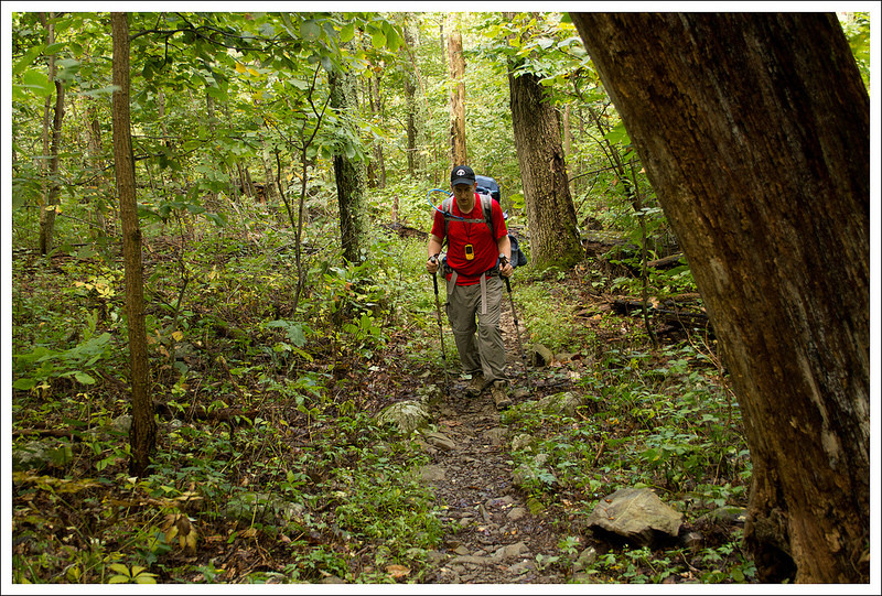 Adam Hiking on Humpback Mountain Trail