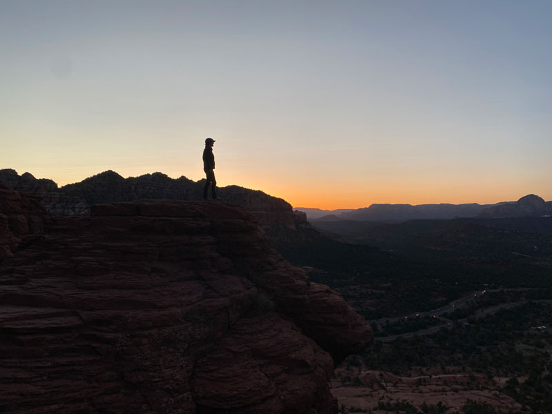 Sunset from a spire on Bell Rock