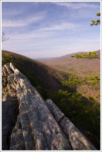 Buzzard Rock spine overlooking the valley