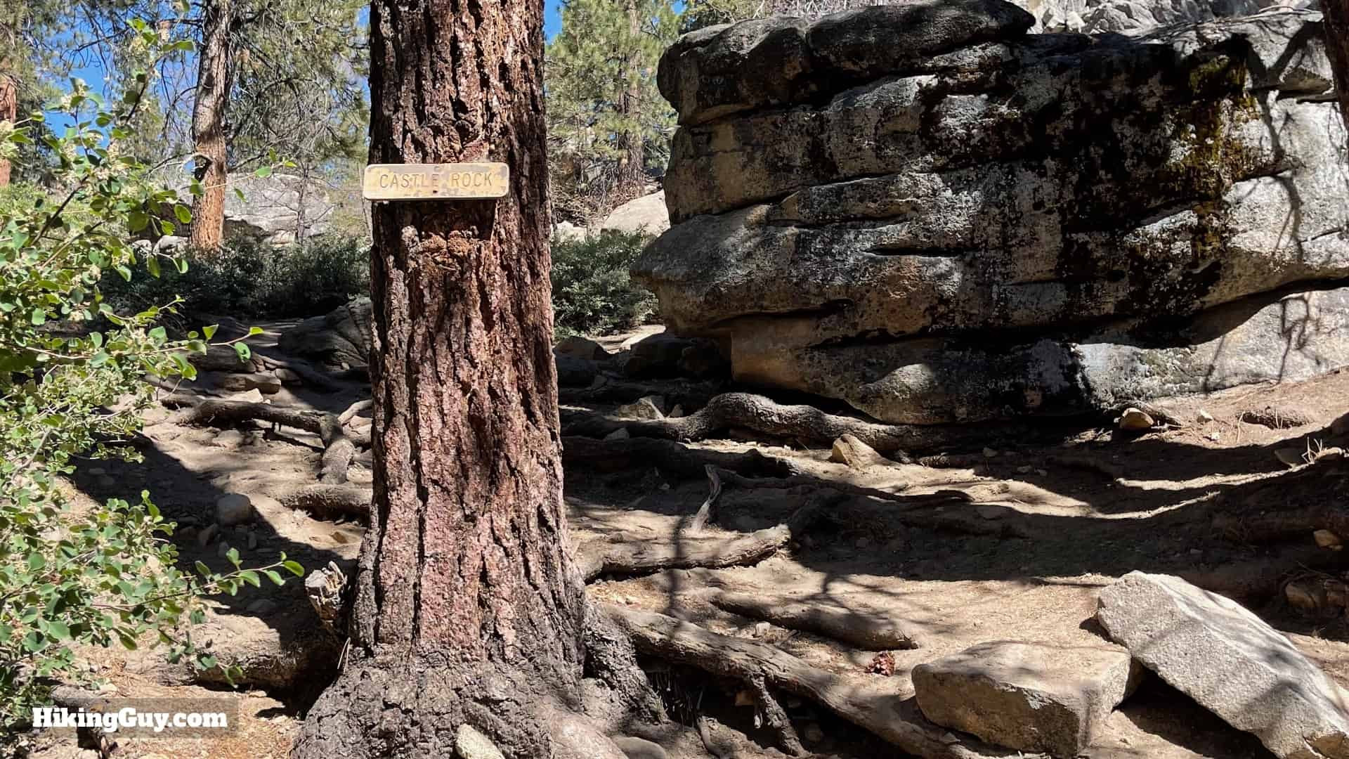 Sign pointing towards Castle Rock viewpoint