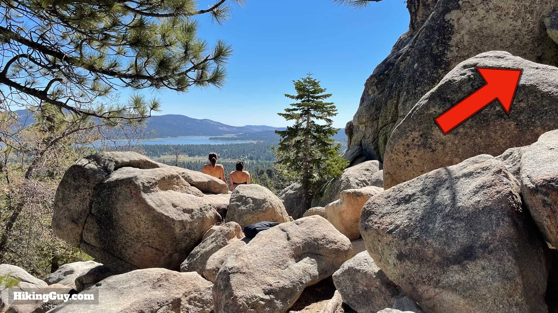 Viewpoint at Castle Rock overlooking Big Bear Lake