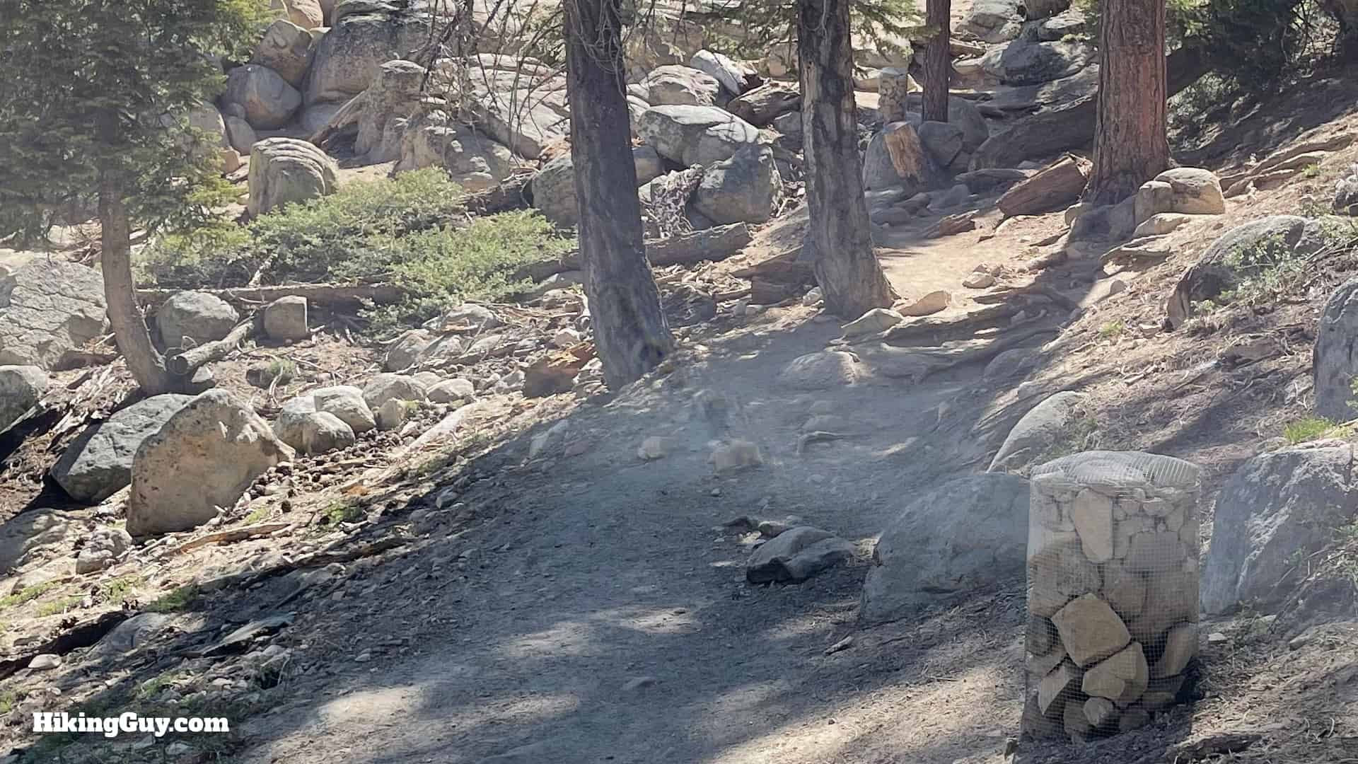 Steep section towards Bluff Lake from Castle Rock Trail