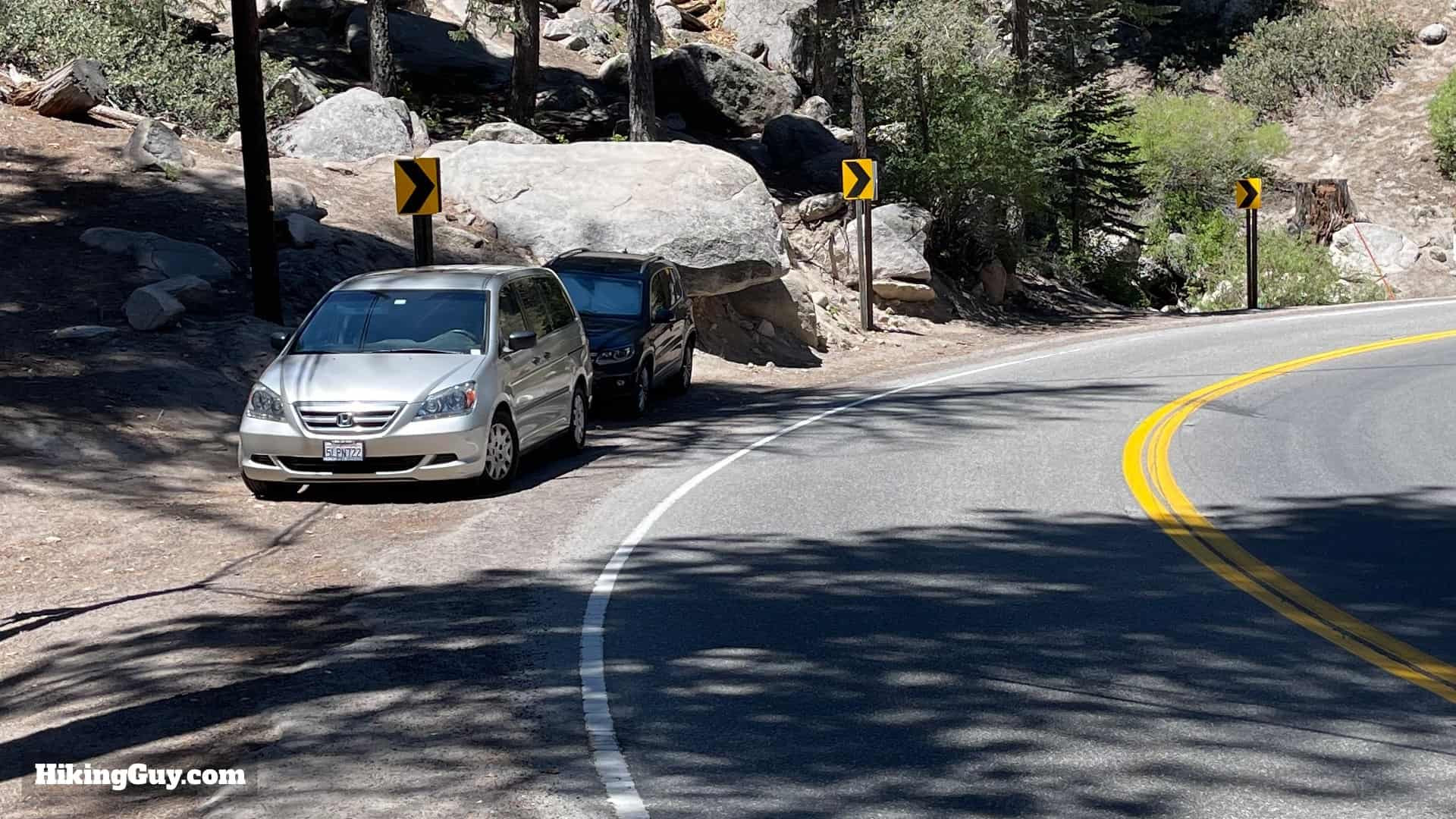 Roadside shoulder parking west of Castle Rock Trail entrance