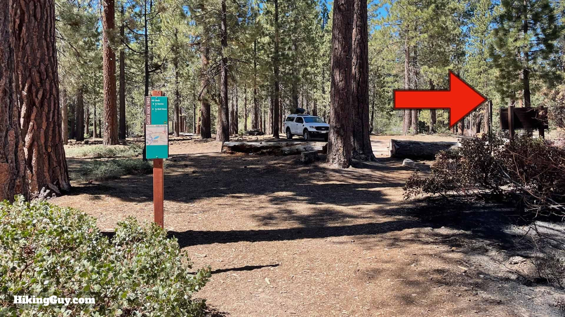 Castle Rock Trail ending at Kidd Creek Rd