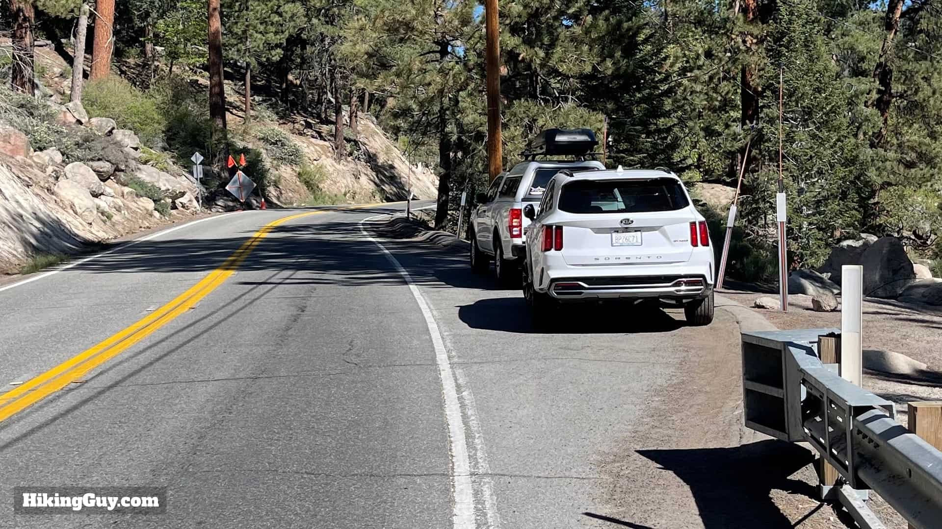 Additional roadside parking further west from Castle Rock Trailhead