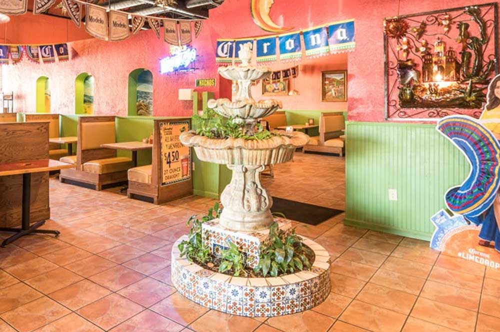 Charanda Restaurant interior in South Carolina, showing its spacious and festive dining area.