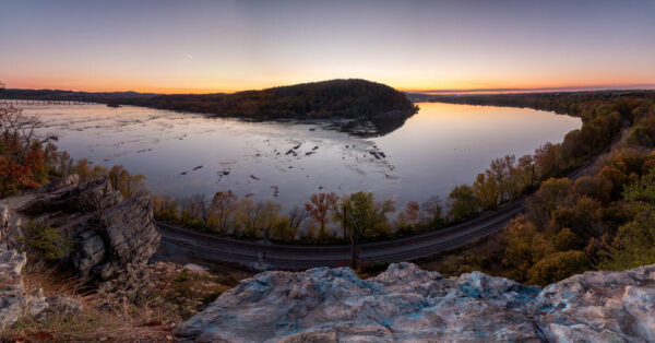 Sunset from Chickies Rock in Lancaster County, PA