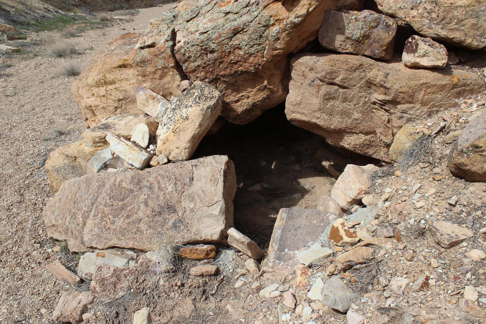 Fence marking the turnaround point of the Cool Rock Canyon trail at the two-mile mark.