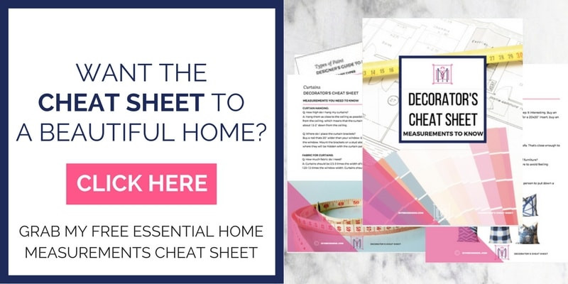 Decorator cheat sheet graphic, potentially linking to related home decor resources