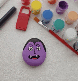 Dracula Rock Painting Ideas for Halloween Monsters