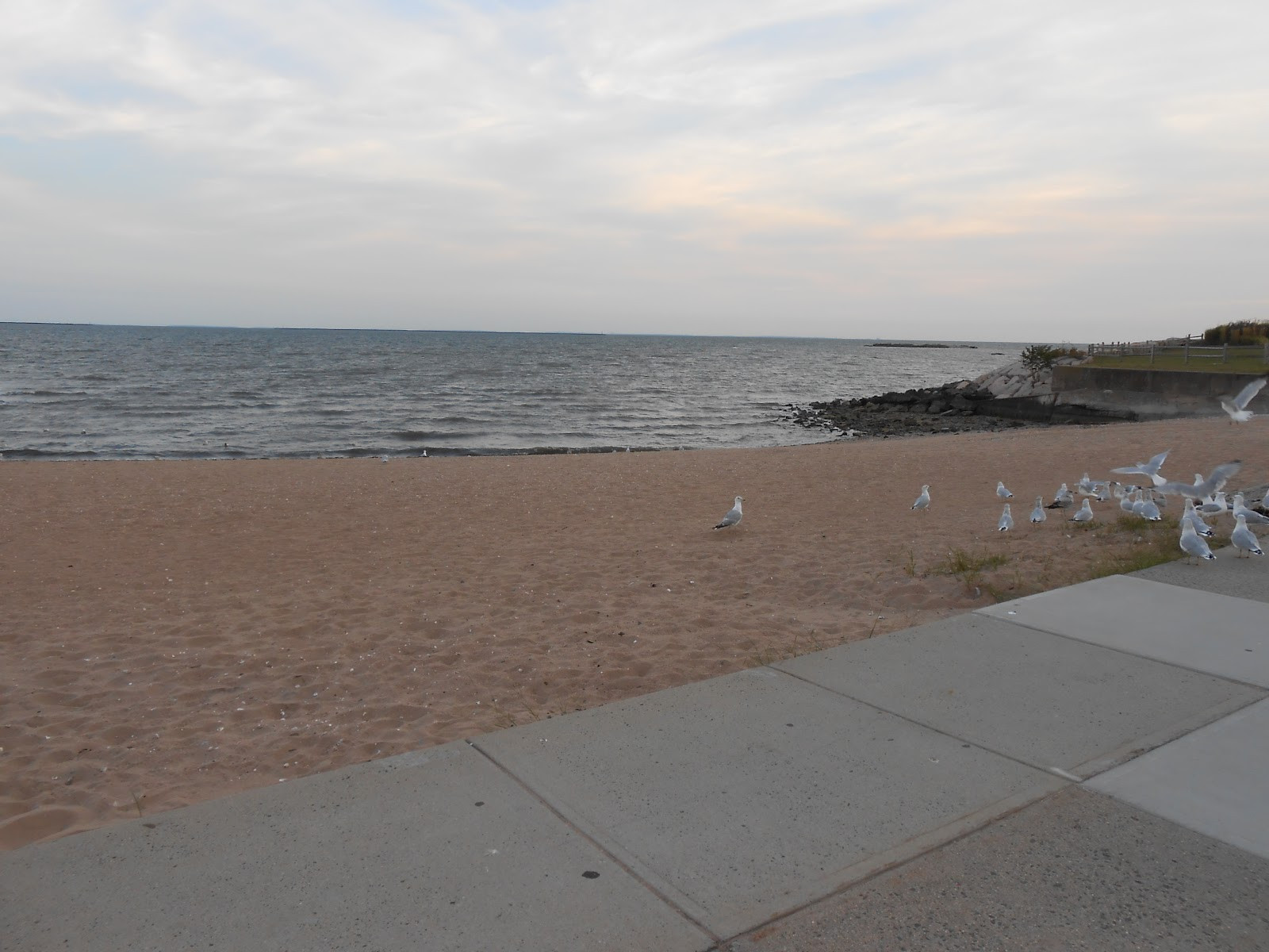 The beach next to Jimmies of Savin Rock in West Haven, Connecticut.