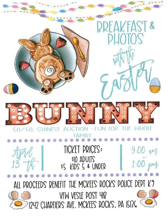 Easter Bunny Breakfast Flyer