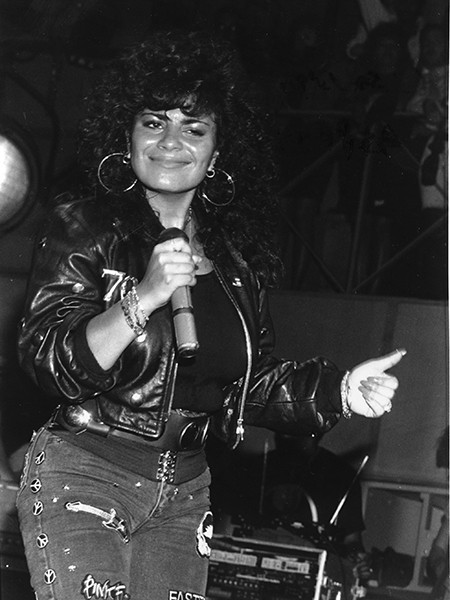 Lisa Lisa of Lisa Lisa &amp; Cult Jam performing