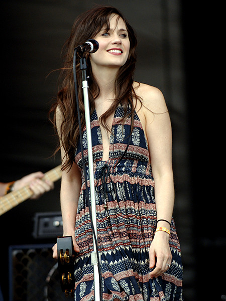 Zooey Deschanel of She &amp; Him performing