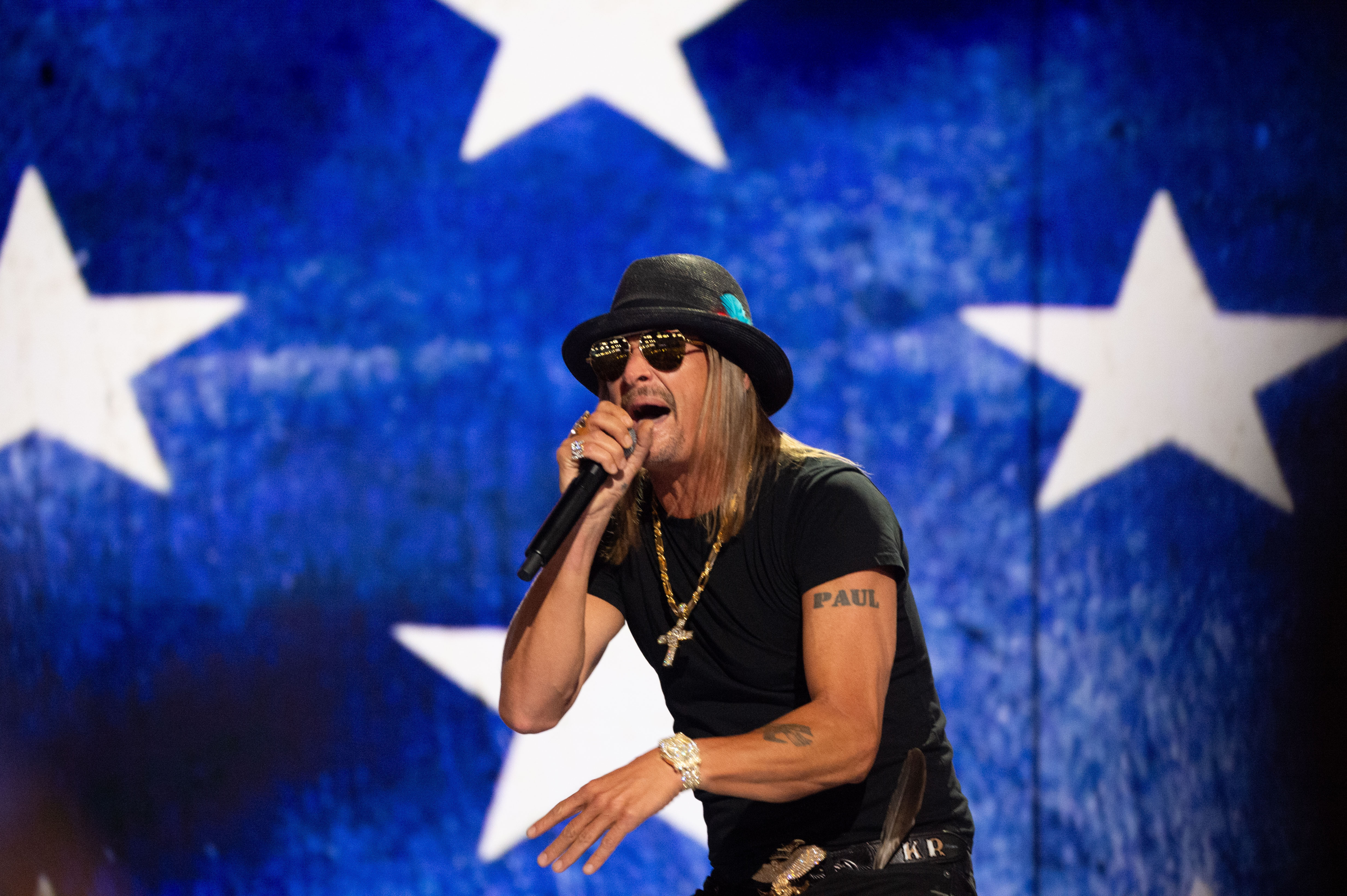 Kid Rock performing on stage