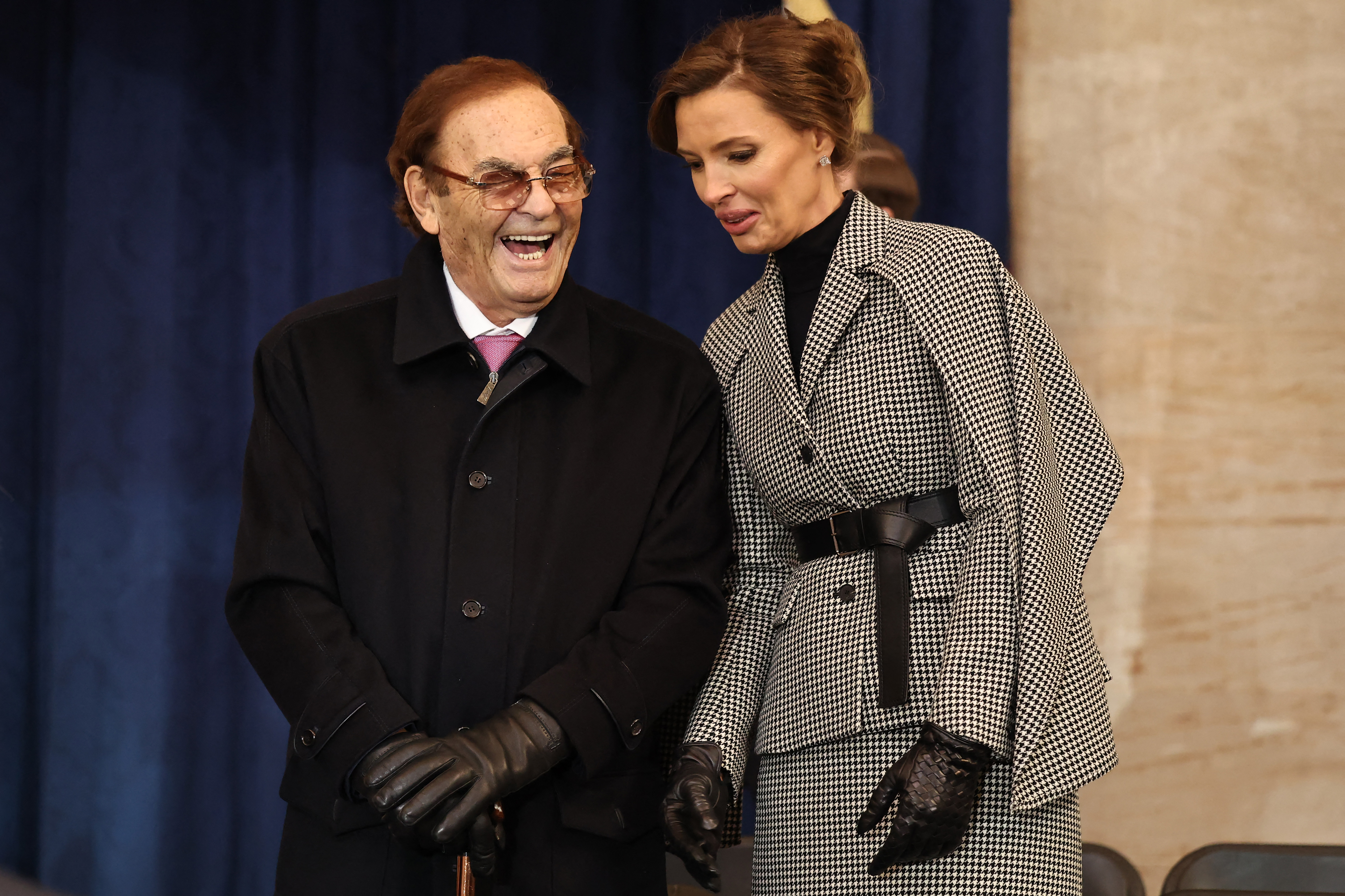 Phil Ruffin and his wife at the inauguration