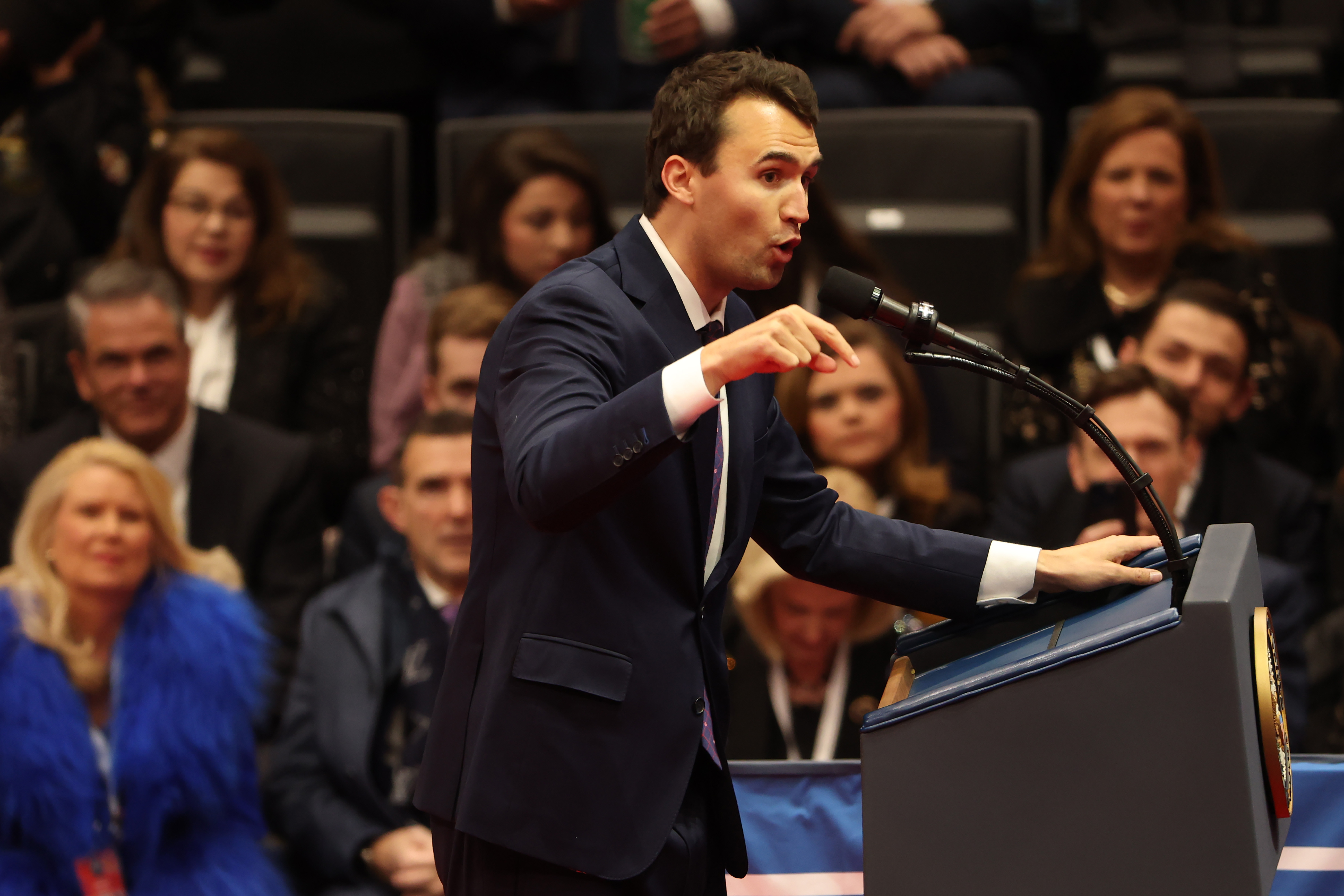 Charlie Kirk speaking at an event