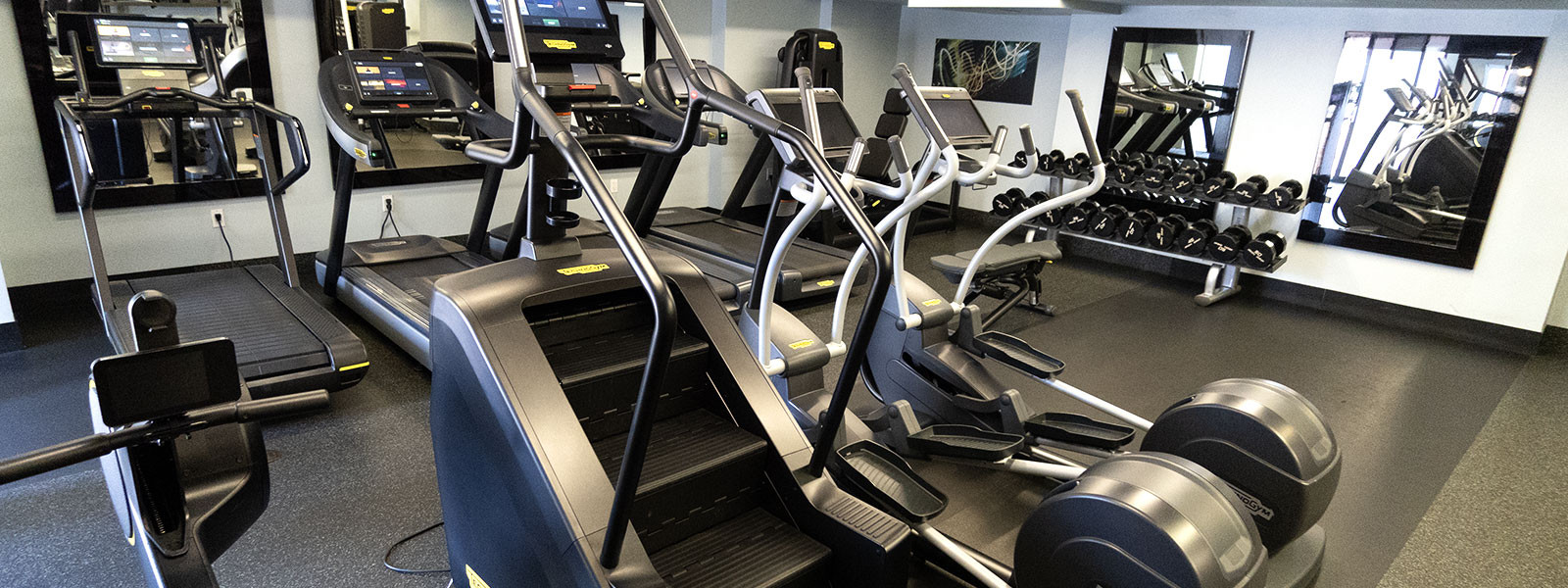 The interior of the Body Rock Fitness Center at the Hard Rock Hotel San Diego.