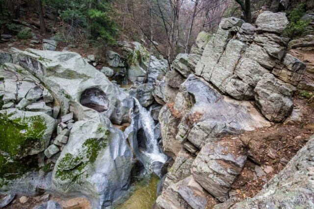 Overhead view of Heart Rock Waterfall and heart-shaped rock formation