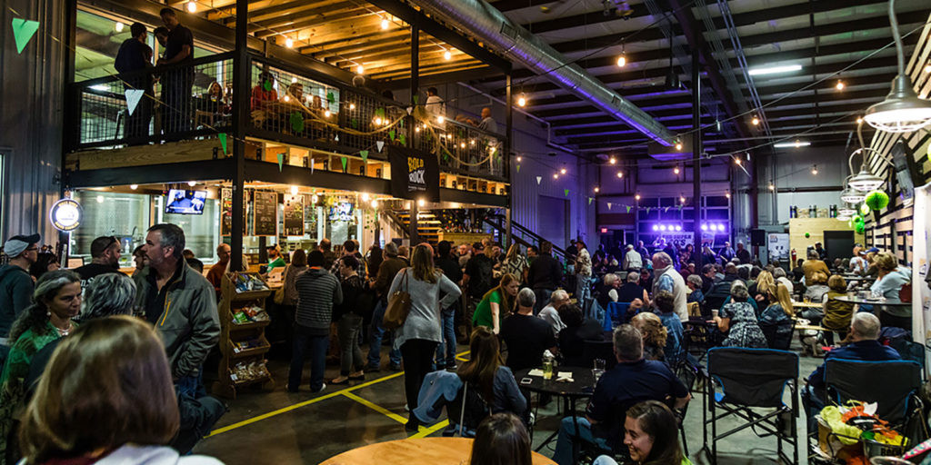 Bold Rock Cidery nestled in the farmlands of Mills River, North Carolina