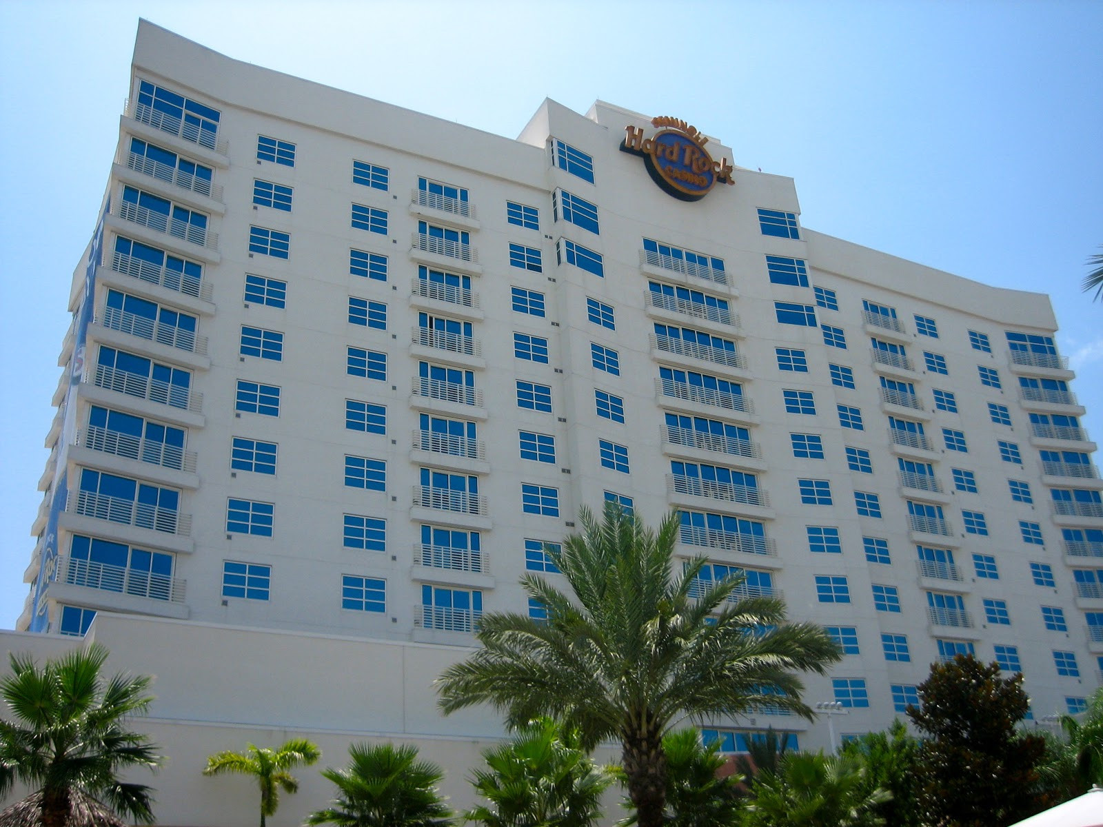 Pool area at Hard Rock Hotel Tampa with lounge chairs