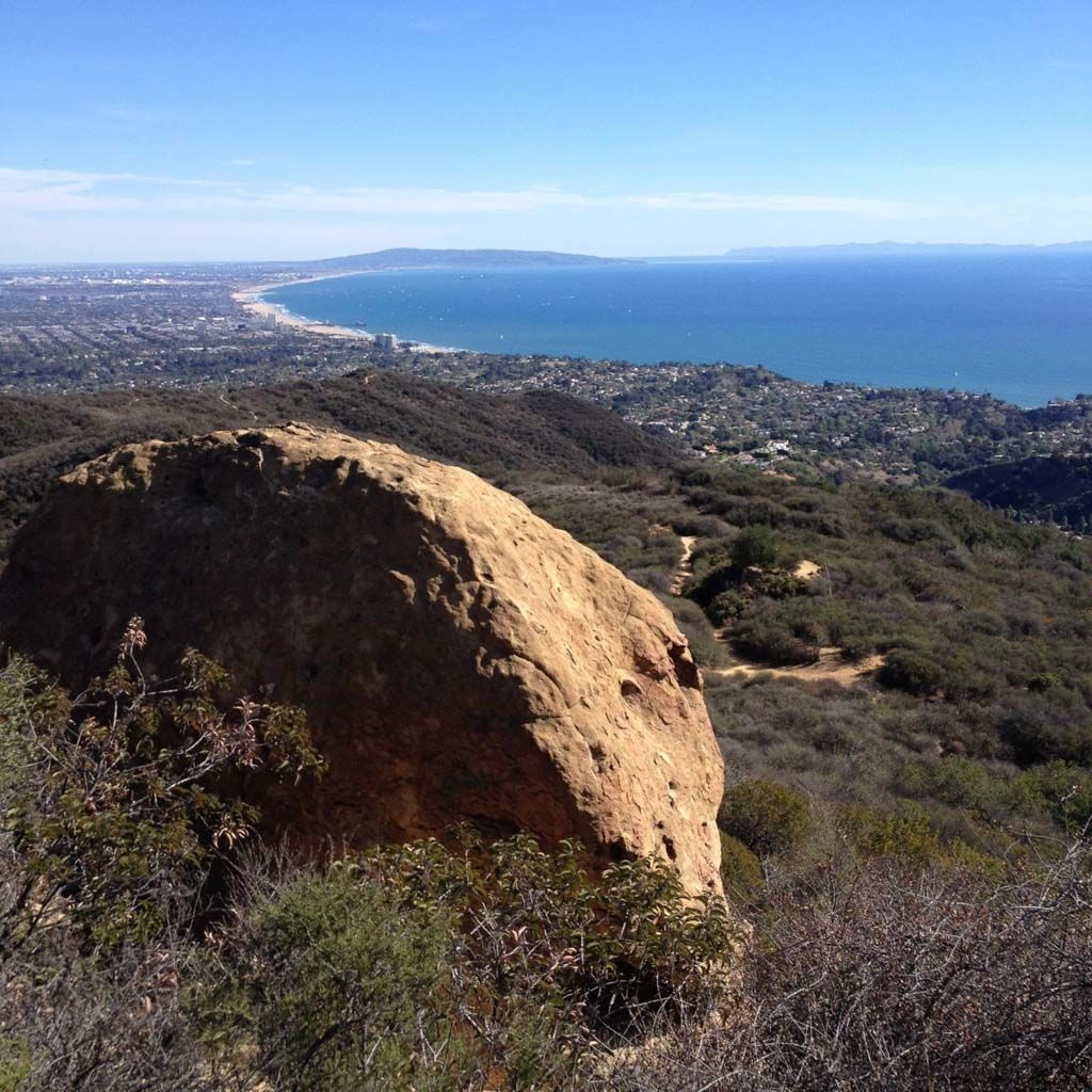 Panoramic coastal view from above Skull Rock