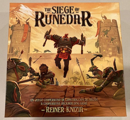 The Siege of Runedar Board Game Box -  Box Art for the Dwarf Themed Board Game The Siege of Runedar