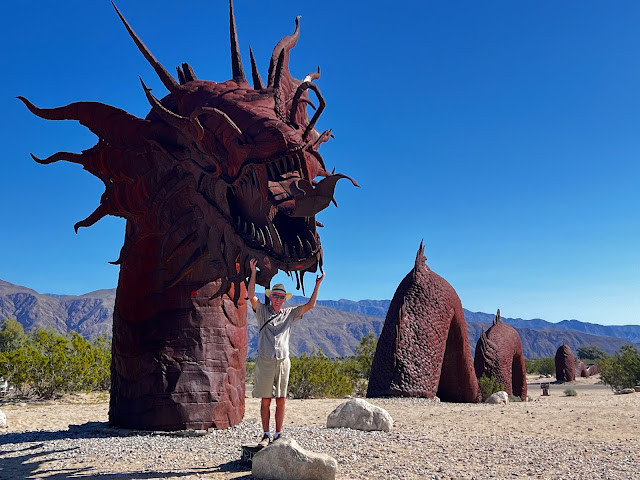 Desert Metal Serpent Sculpture in Borrego Springs