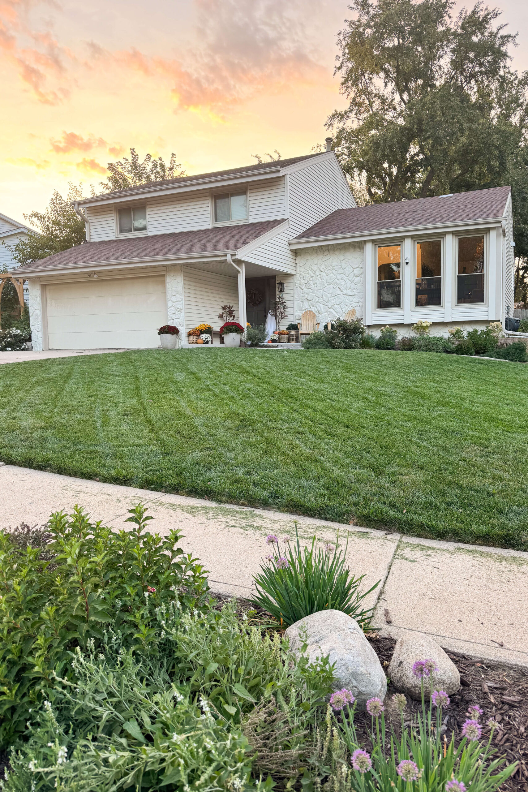 Freshly updated exterior rock siding with a smooth, modern finish.