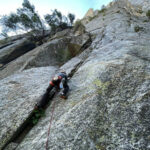 Starting up the North Buttress of Middle Cathedral. Photo: Chris Van Leuven