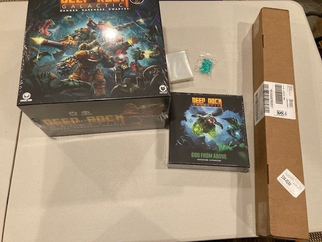 Deep Rock Galactic Board Game Gameplay Setup -  Game Board and Components Ready for a Mining Mission in Deep Rock Galactic